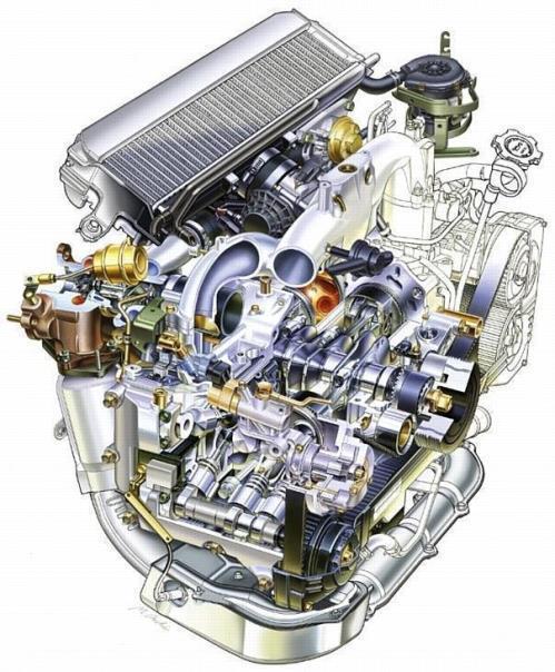 Motor Subaru Impreza: Detailabbildung 